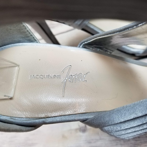 JACQUELINE FERRAR Silver Strappy High Heel Sandals - Picture 5 of 8